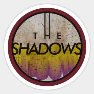 THE SHADOWS - VINTAGE YELLOW CIRCLE Sticker